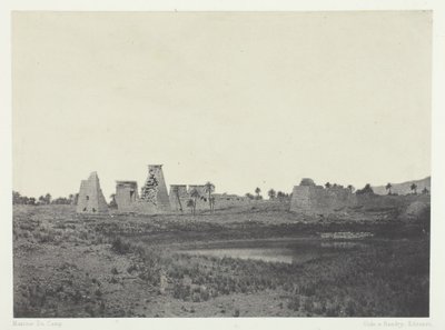 Karnak Palace, South Propylaea, Thebe, 184951, tryckt 1852. av Maxime Du Camp