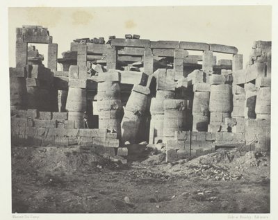 Karnak Palace, Hypostyle Hall Taken to the North, Thebe, 184951, tryckt 1852. av Maxime Du Camp