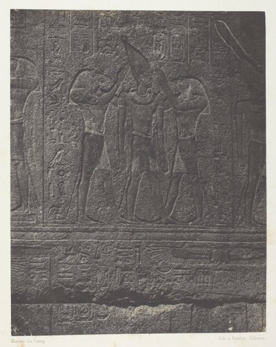 Karnak Palace, Exteriör Skulpturer av Granit Sanctuary; Thebe av Maxime Du Camp