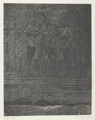 Karnak Palace, Exteriör Skulpturer av Granit Sanctuary; Thebe av Maxime Du Camp