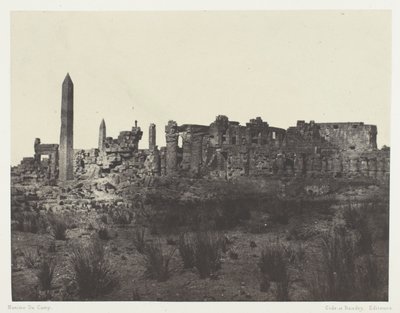 Karnak Palace, allmän utsikt över ruinerna, taget från norr; Thebe av Maxime Du Camp