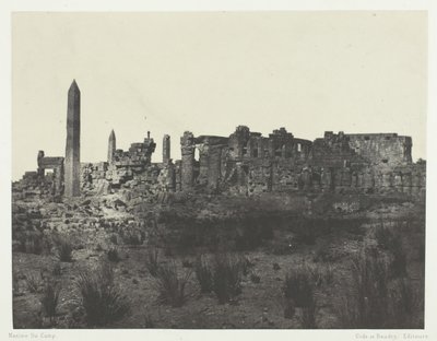 Karnak-palatset, allmän utsikt över ruinerna, taget mot norr, Thebe, 184951, tryckt 1852. av Maxime Du Camp