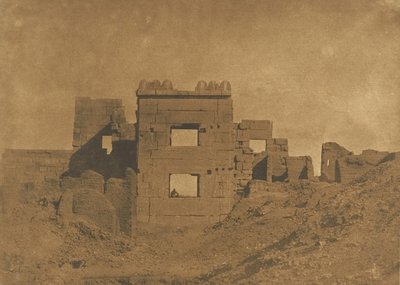 Paviljong eller Gyneceum av Rhamses-Meiamoun, i Medinet-habou, 1849-50. av Maxime Du Camp
