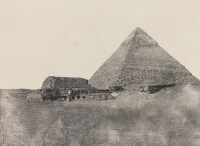 Pyramid of Chephren, Mellersta Egypten, 184951, tryckt 1852. av Maxime Du Camp