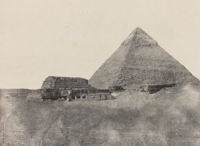 Chefrens pyramid, Mellersta Egypten, plansch 10 från albumet "Egypt, Nubia, Palestine and Syria" (1852) av Maxime Du Camp