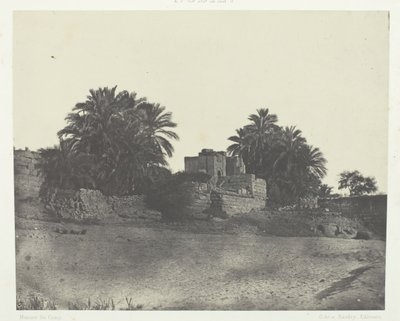 Ruinerna av en romersk befästning, Philoe, Nubia, 184951, tryckt 1852. av Maxime Du Camp