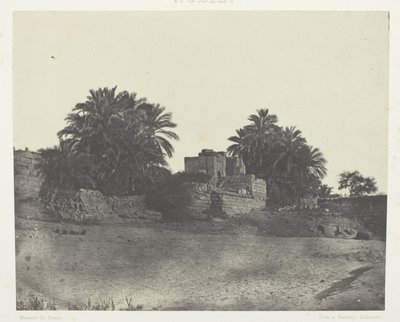 Ruinerna av en romersk befästning, Philoe; Nubien, plansch 71 från albumet "Egypte, Nubie, Palestine et Syrie" (1852) av Maxime Du Camp