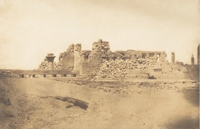 Ruinerna av Hypostyle Hall of Palace of Karnac - Utsikt från sydväst, 1849-50. av Maxime Du Camp