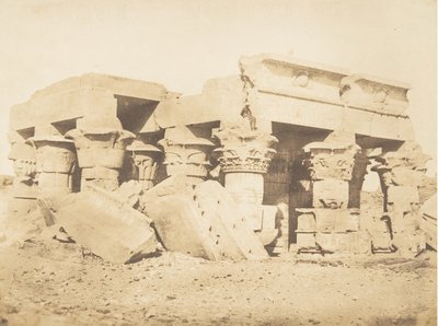 Ruinerna av templet i Koum-Ombou Ombos, 1849-50. av Maxime Du Camp