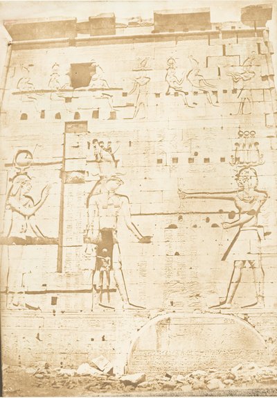 Andra pylonen i Isis-templet i Philae den 13 april 1850. av Maxime Du Camp