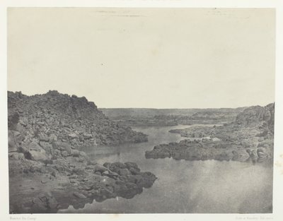 Utgång från den första katarakten, övre Egypten, 184951, tryckt 1852. av Maxime Du Camp
