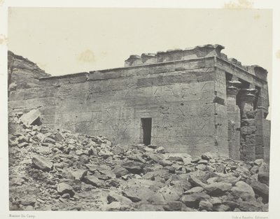 Temple De Dandour (Ancienne Tantour), Dédié à La Triade Osiris-Isis-Horus; Nubie, plansch 93 från albumet "Egypte, Nubie, Palestine et Syrie" (1852) av Maxime Du Camp