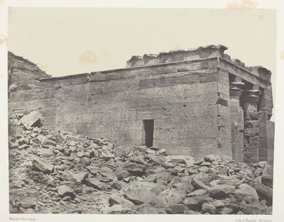Temple De Dandour (Ancienne Tantour), Dédié à La Triade Osiris-Isis-Horus; Nubie, plansch 93 från albumet "Egypte, Nubie, Palestine et Syrie" (1852) av Maxime Du Camp