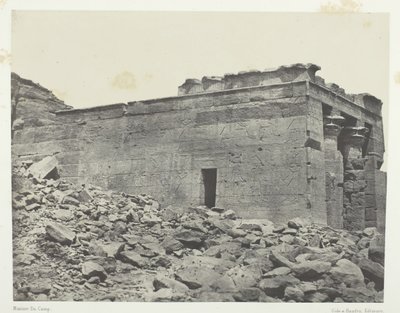Dantour Ancient Tantour Temple, tillägnat Osiris-Isis-Horus-triaden, Nubia, 184951. av Maxime Du Camp