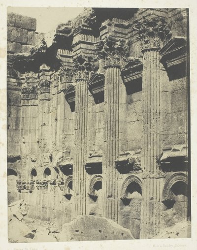 Jupiters tempel i Baalbeck (Heliopolis, Inre Naos; Syrien) av Maxime Du Camp