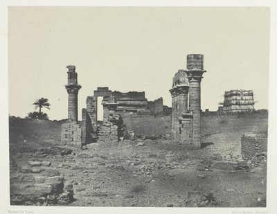 Templet i Hermontis, Övre Egypten, plansch 63 från albumet "Egypte, Nubie, Palestine et Syrie" (1852) av Maxime Du Camp