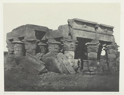 Templet i Ombos, Övre Egypten, plansch 65 från albumet "Egypte, Nubie, Palestine et Syrie" (1852) av Maxime Du Camp