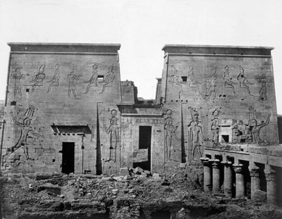 Temple of Philae, Nubia, Egypten, 1852 av Maxime Du Camp