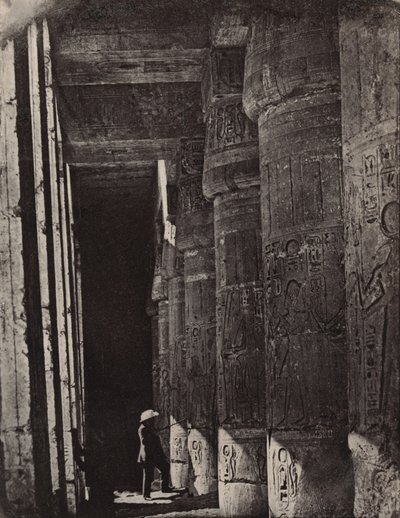 Thebe, Medinet Habu, palatsets gallerier av Maxime Du Camp