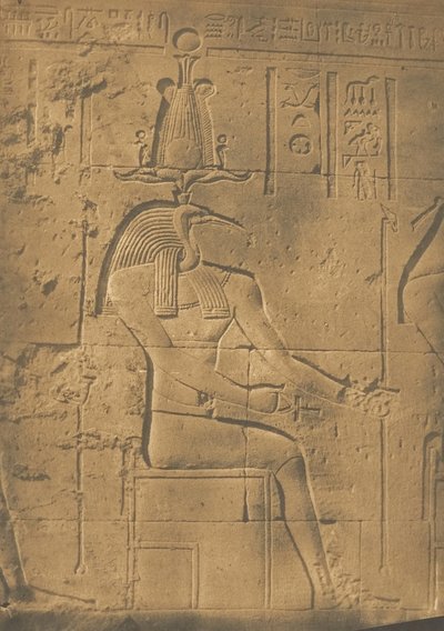 Thoth Ibiocephalus God of Letters to Philae, april 1850. av Maxime Du Camp