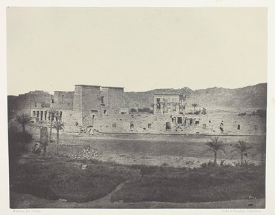 Vy tagen från ön Beghé, West, Philoe; Nubia, plansch 68 från albumet "Egypte, Nubie, Palestine et Syrie" (1852) av Maxime Du Camp
