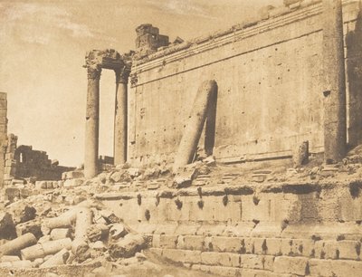 Utsikt över Jupiters tempel i Baâlbek Heliopolis, 15 september 1850. av Maxime Du Camp