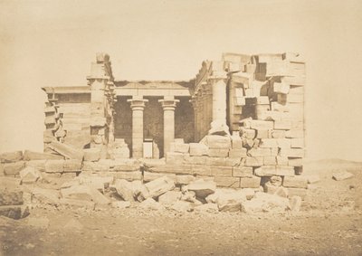 Utsikt över templet Maharakka Hiera-Sycaminos, 5 april 1850. av Maxime Du Camp