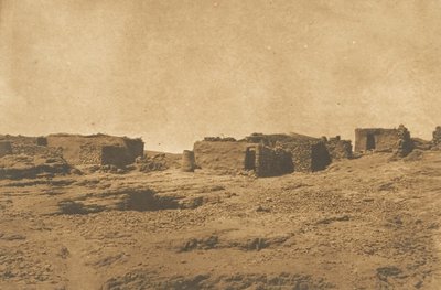 Utsikt över byn Abou-hor Kräftans vändkrets, april 1850. av Maxime Du Camp