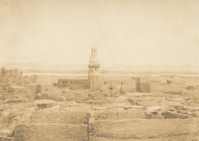 Utsikt över byn Edfu, 1849-50. av Maxime Du Camp