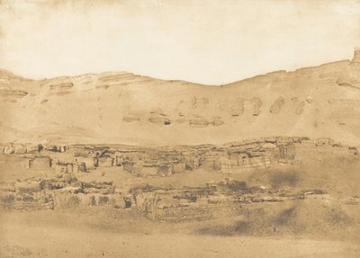 Utsikt över byn Garara, 1850. av Maxime Du Camp
