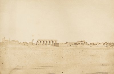 Allmän syn på ruinerna av Luxor, tagen från West Thebe, 1849-50. av Maxime Du Camp