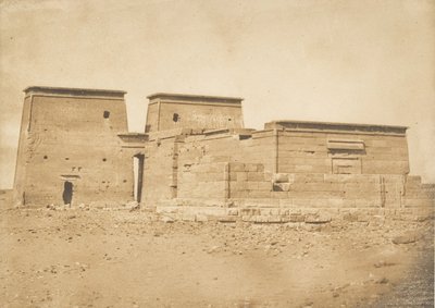 Översikt över templet i Dakkeh Pselcis, tagen från norr, 5 april 1850. av Maxime Du Camp