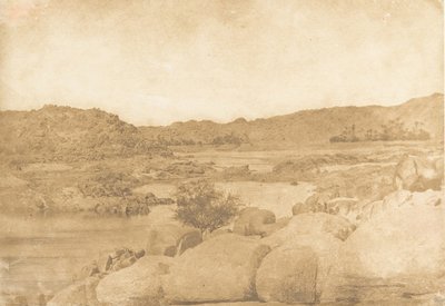 Vy tagen vid första högra stranden grå starr, 1849-50. av Maxime Du Camp