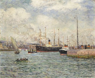 Le Port du Havre, 1905 av Maxime Emile Louis Maufra