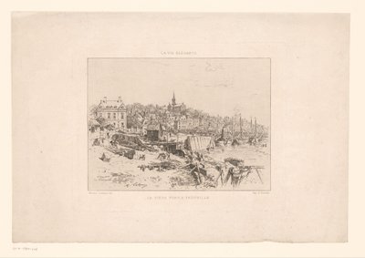 Utsikt över tillflyktsort i Trouville Den gamla hamnen i Trouville (titel på objekt) The Elegant Life (serietitel på objekt) av Maxime François Antoine Lalanne