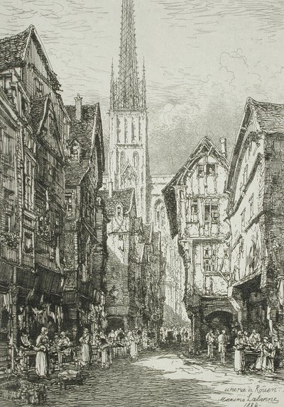 En gata i Rouen av Maxime Lalanne