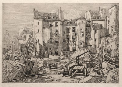 Rivning av gamla hus i Paris av Maxime Lalanne
