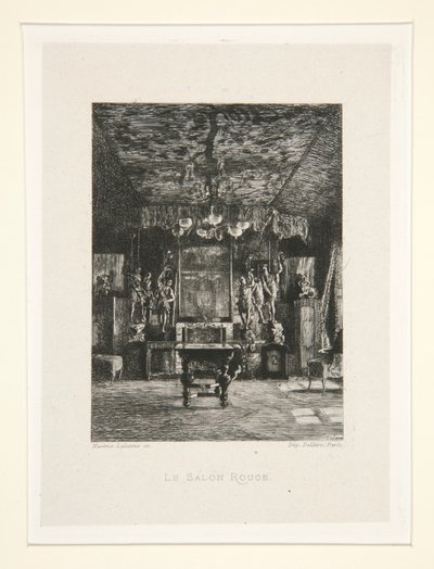 Le salon rouge (Det röda rummet), pl. 5 från sviten Chez Victor Hugo (Victor Hugo av Maxime Lalanne