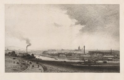 Paris 1867, Utsikt från Trocadero, 1867. av Maxime Lalanne