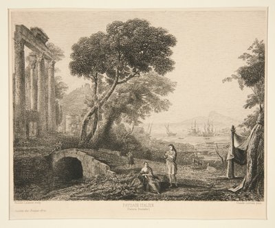 Paysage Italien (italienskt landskap) av Maxime Lalanne