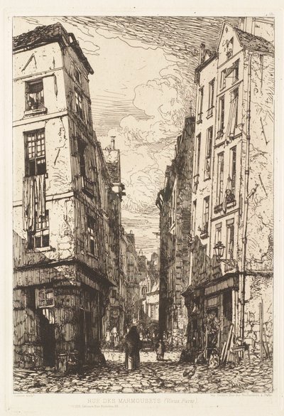 Rue des Marmousets, gamla Paris av Maxime Lalanne