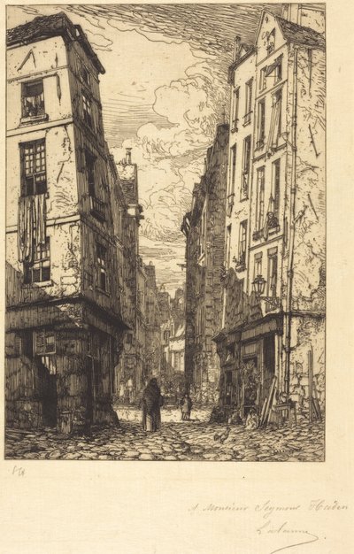 Rue des Marmousets (Quartier de la Cité, gamla Paris) av Maxime Lalanne