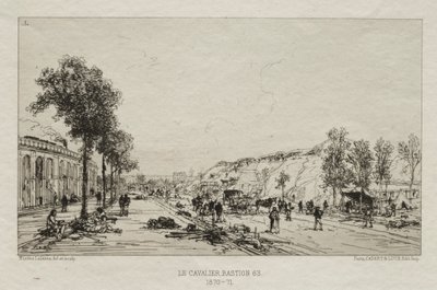 Konstnärliga minnen från belägringen av Paris: Le Cavalie (Bastion 63) av Maxime Lalanne