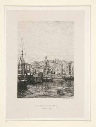 St. Peter-Port, Guernsey, pl. 1 från sviten Chez Victor Hugo (Victor Hugo av Maxime Lalanne