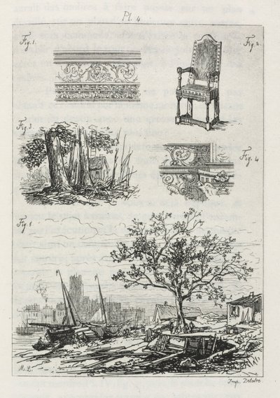 Avhandling om etsning: Plåt 4, 1866. av Maxime Lalanne