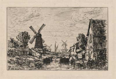En holländsk vy, Zaandam av Maxime Lalanne
