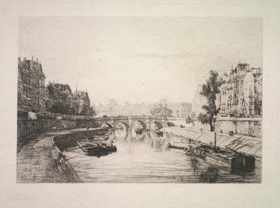 Utsikt från St. Michel-bron, 1865. av Maxime Lalanne