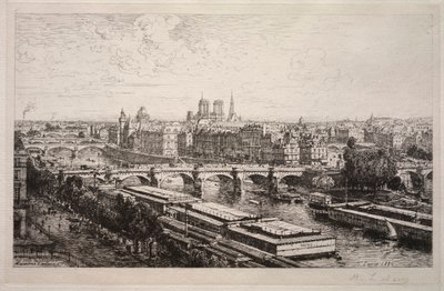 Utsikt från Louvren, 1882. av Maxime Lalanne