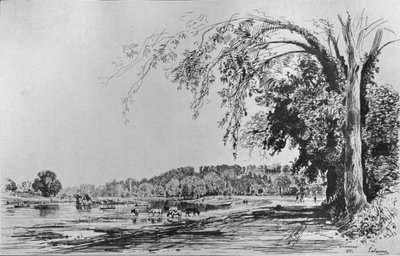 Utsikt över Richmond från Themsen, 1871 av Maxime Lalanne