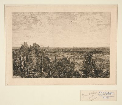Vue de Paris (Utsikt över Paris) av Maxime Lalanne